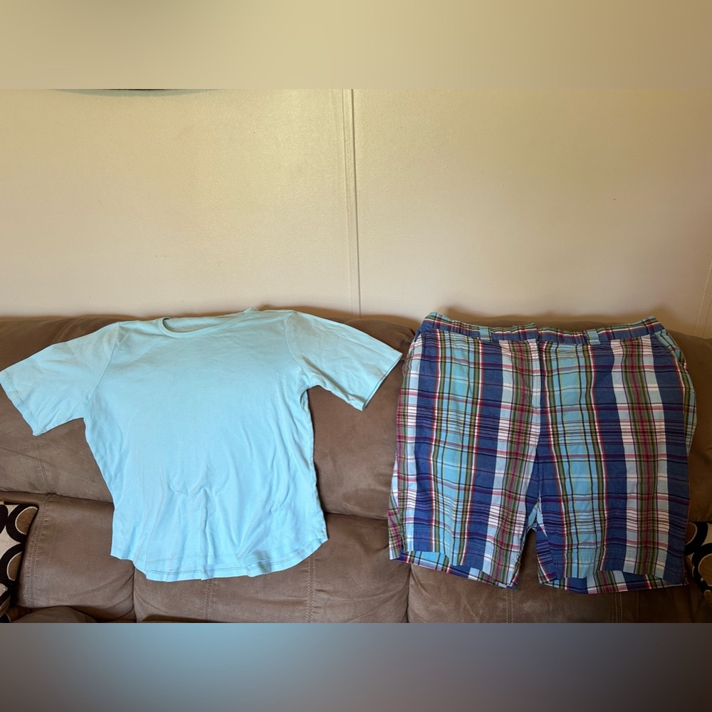 2pc lot Bermuda shorts and top